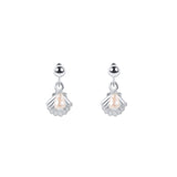Emily Shell Earrings in Silver