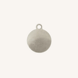 Engravable Circle Charm - Silver