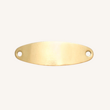 Engravable Connecting Oval Charm - Gold