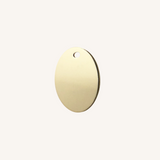 Engravable Oval Charm - Gold