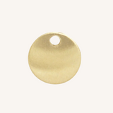 Engravable Circle Charm - Gold