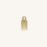 Engravable Rectangle Charm - Gold