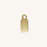 Engravable Rectangle Charm - Gold