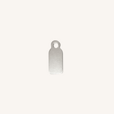 Engravable Rectangle Charm - Silver