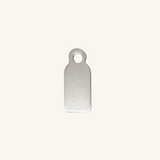 Engravable Rectangle Charm - Silver
