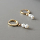 Laura Pearl Earrings in Gold