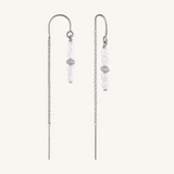 Lola Thread Earrings - Silver