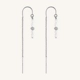 Lola Thread Earrings - Silver
