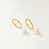 Rorie Pearl Drop Earring in Gold