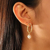 Rorie Pearl Drop Earring in Gold