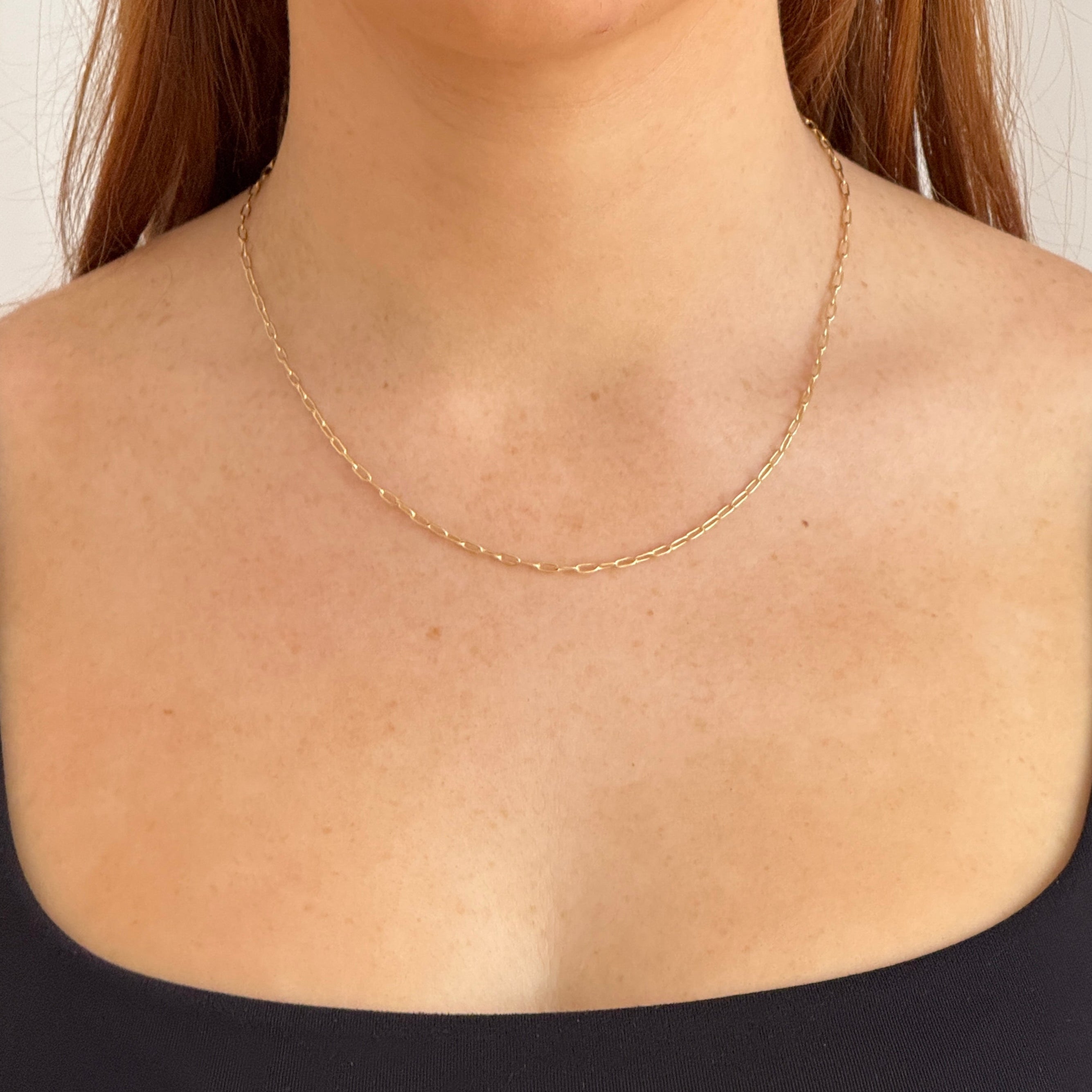 Selene Paperclip Necklace - Gold