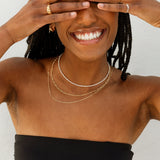 Selene Paperclip Necklace in Gold