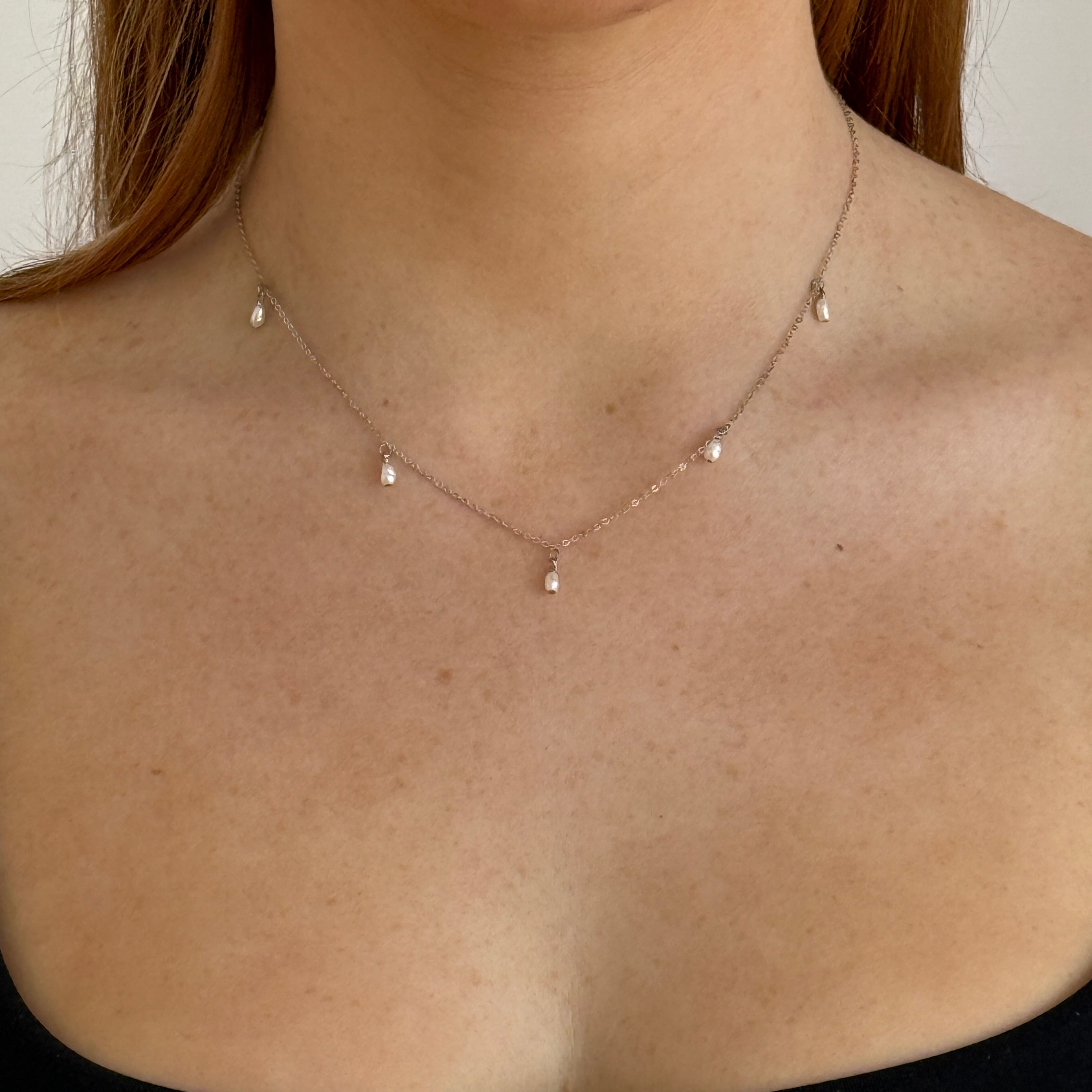 Sia Freshwater Necklace Silver