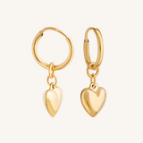 Baby Heart Hoops Mini - Gold