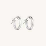 Simple Hoop Earrings - Silver