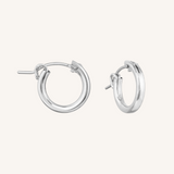 Simple Hoop Earrings - Silver