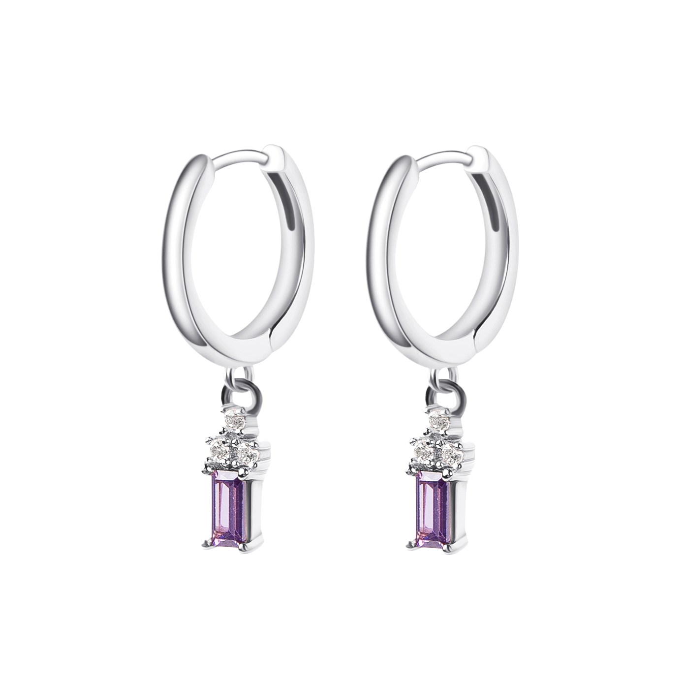 Jessica Hoop Earrings in Silver