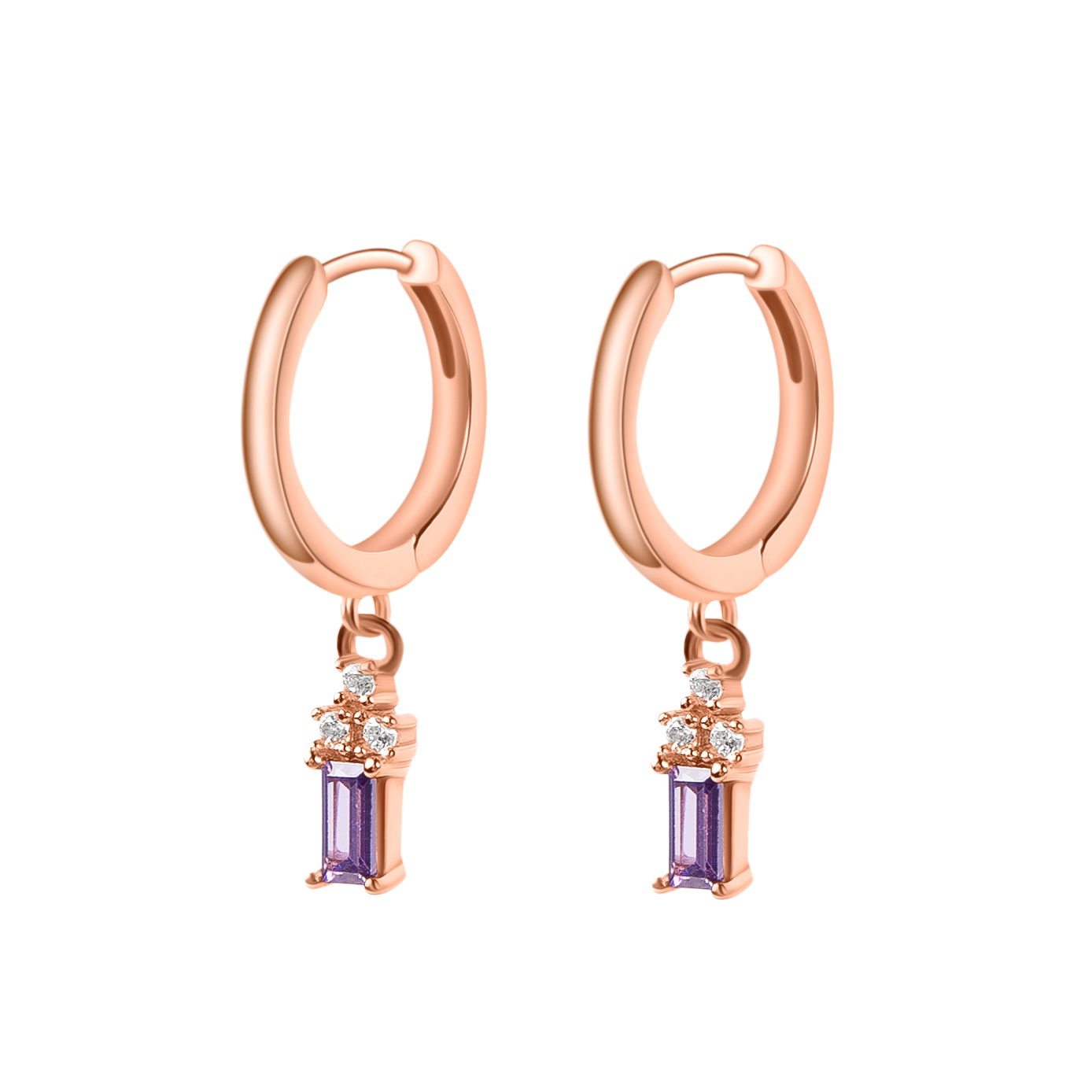 Jessica Hoop Earrings in Rose Gold
