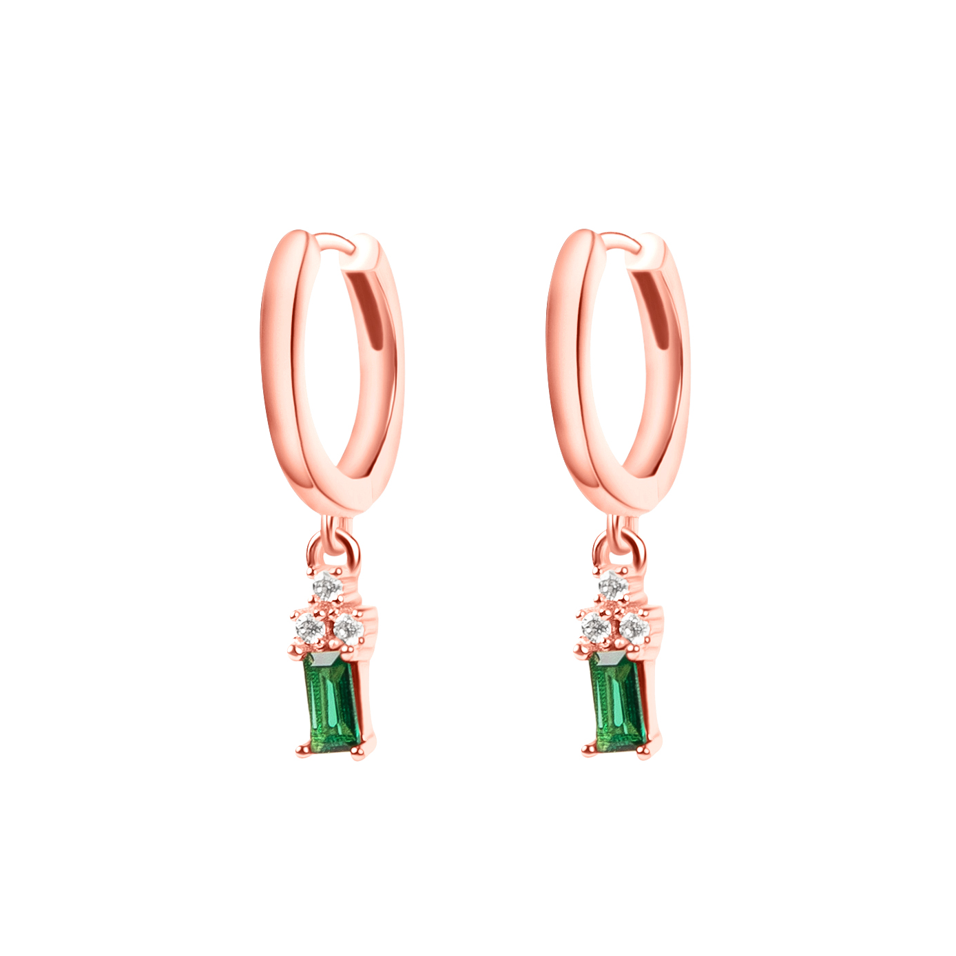 Jessica Hoop Earrings in Rose Gold