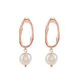 Rorie Pearl Drop Earring in Rose Gold