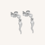 Chilli Drop Earring - Silver