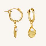 Tula Pearl Hoop Earring - Gold