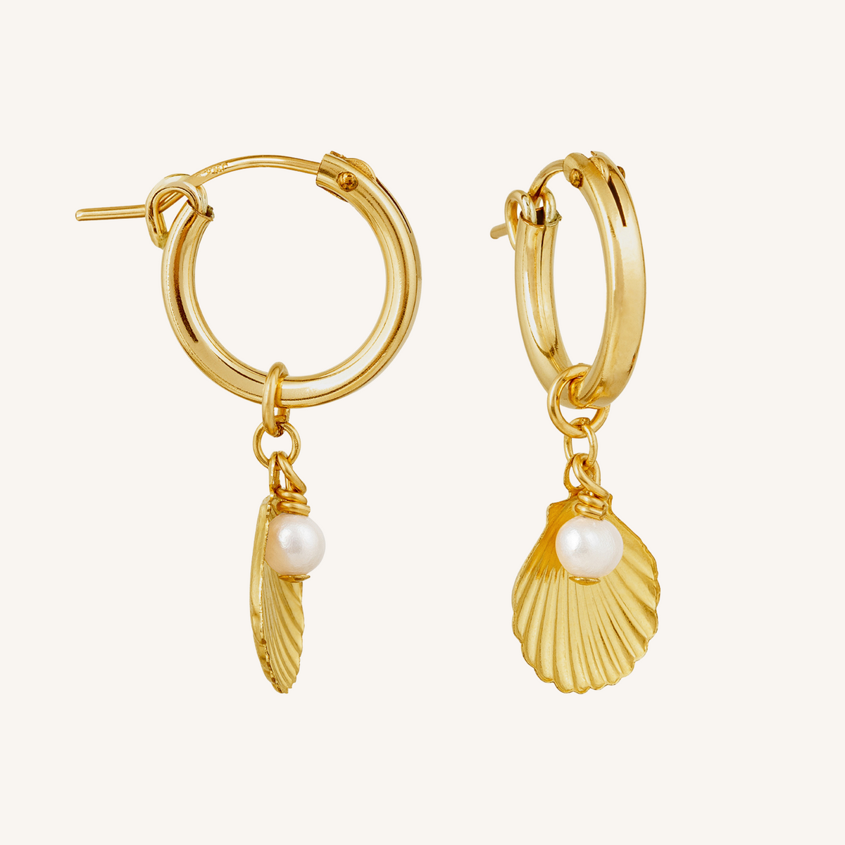 Tula Pearl Hoop Earring - Gold