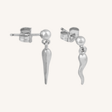 Chilli Drop Earring - Silver