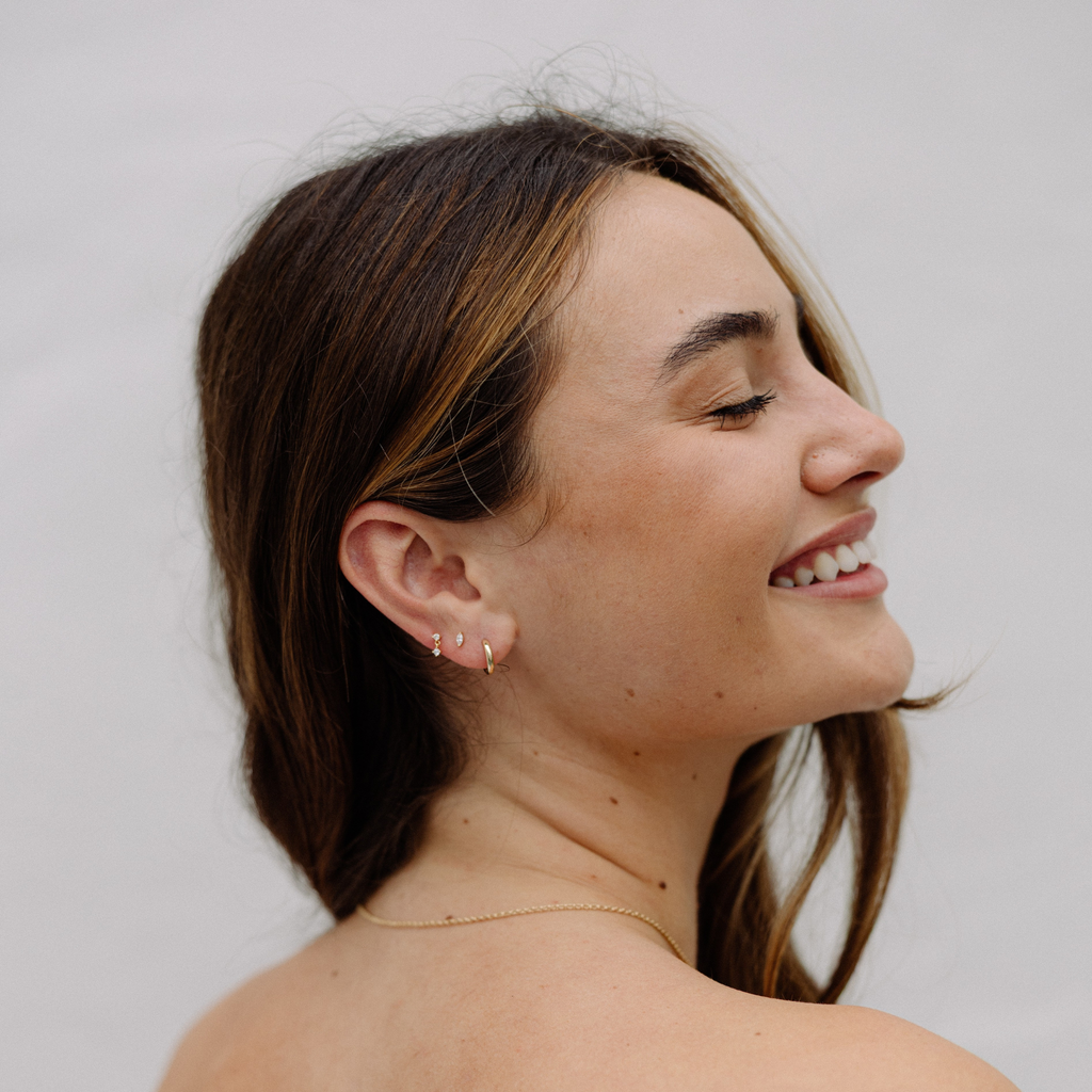 Aston Hoops Thick Gold Earrings - 14k Gold Filled