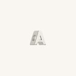 Letter A charm in silver