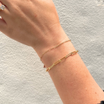 model wearing Amelia Chain Bracelet in Gold