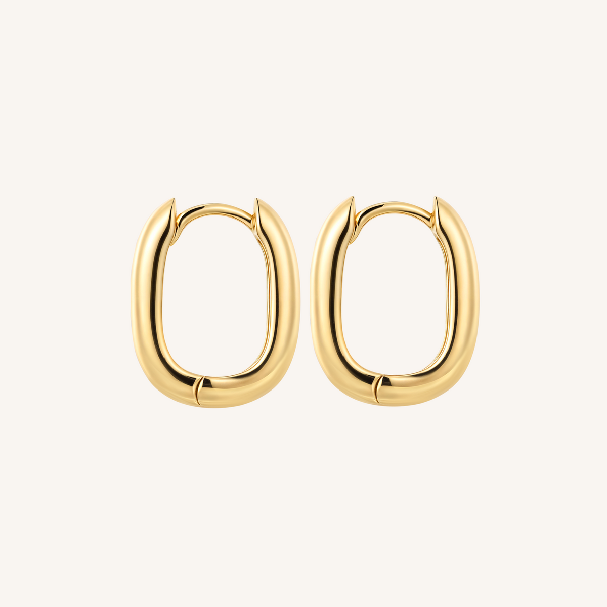 Aston Hoops Thick Gold Earrings - 14k Gold Filled