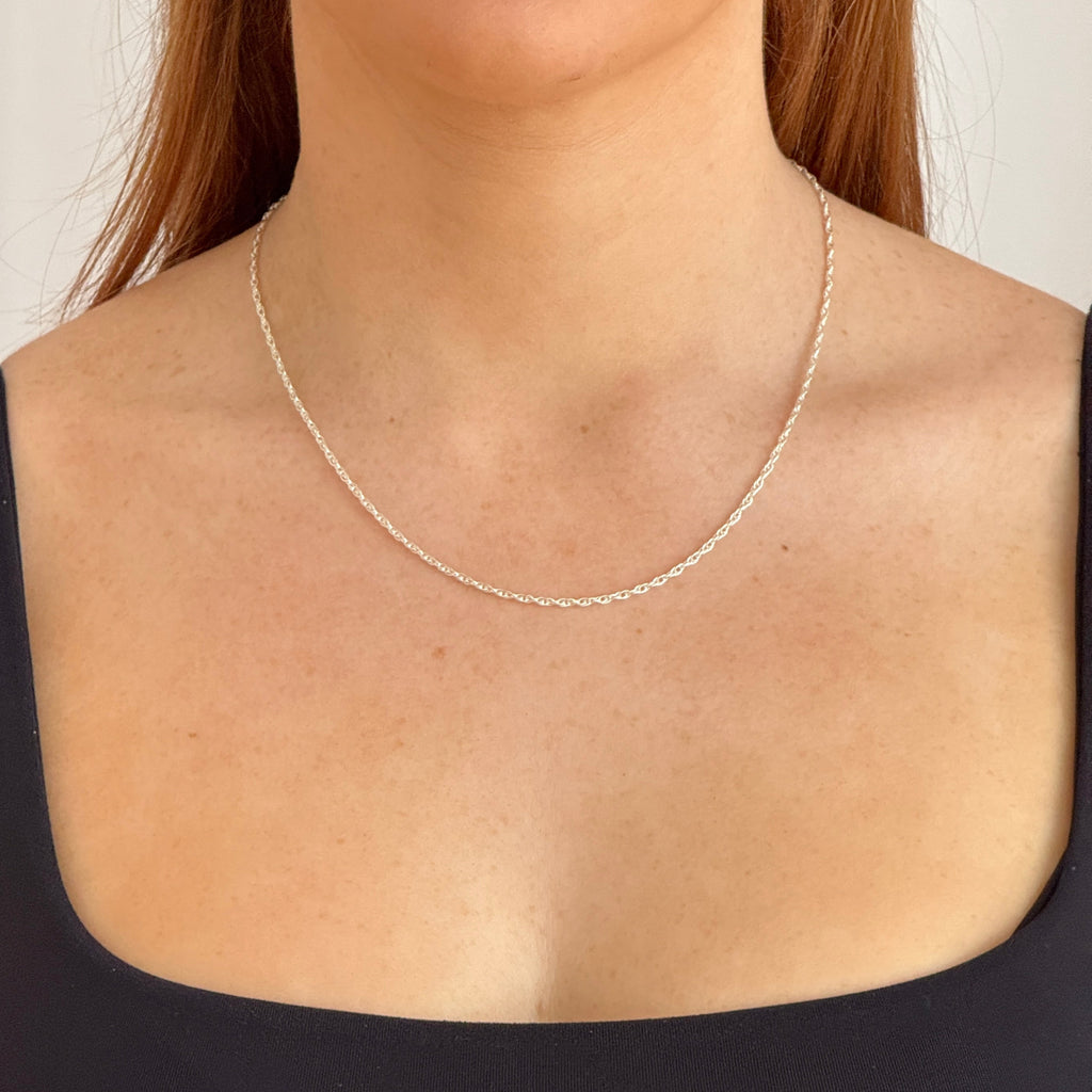 Athena Rope Necklace - Silver