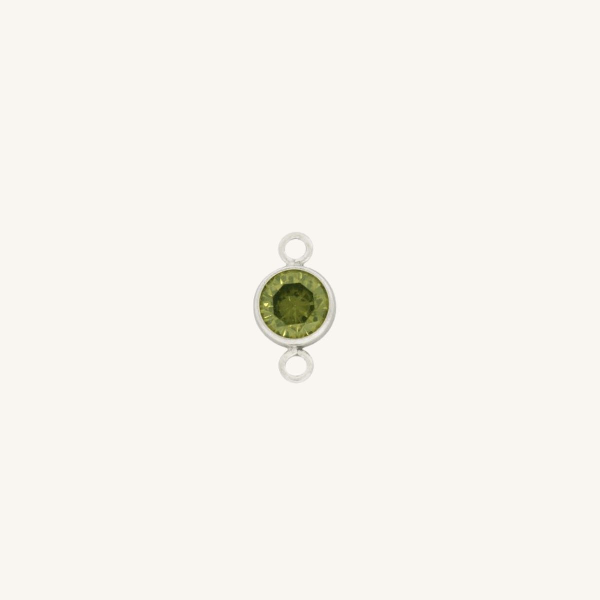 August connector charm in silver