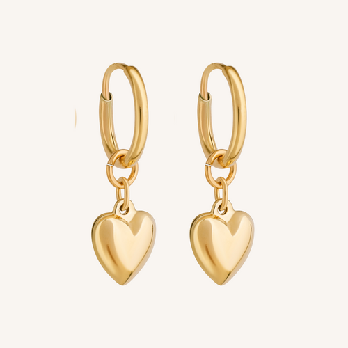 Baby Heart Hoops Mini - Gold