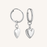 Baby Heart Hoops Mini - Silver