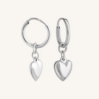 Baby Heart Hoops Mini - Silver