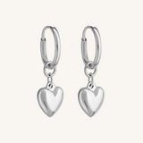 Baby Heart Hoops Mini - Silver