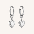 Baby Heart Hoops Mini - Silver