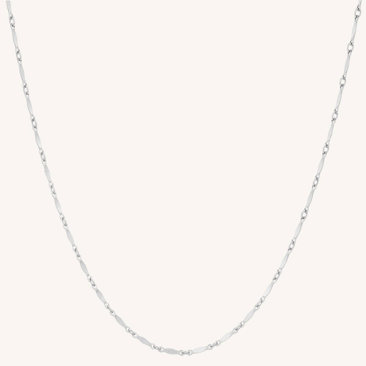 Mia Bar Necklace - Silver