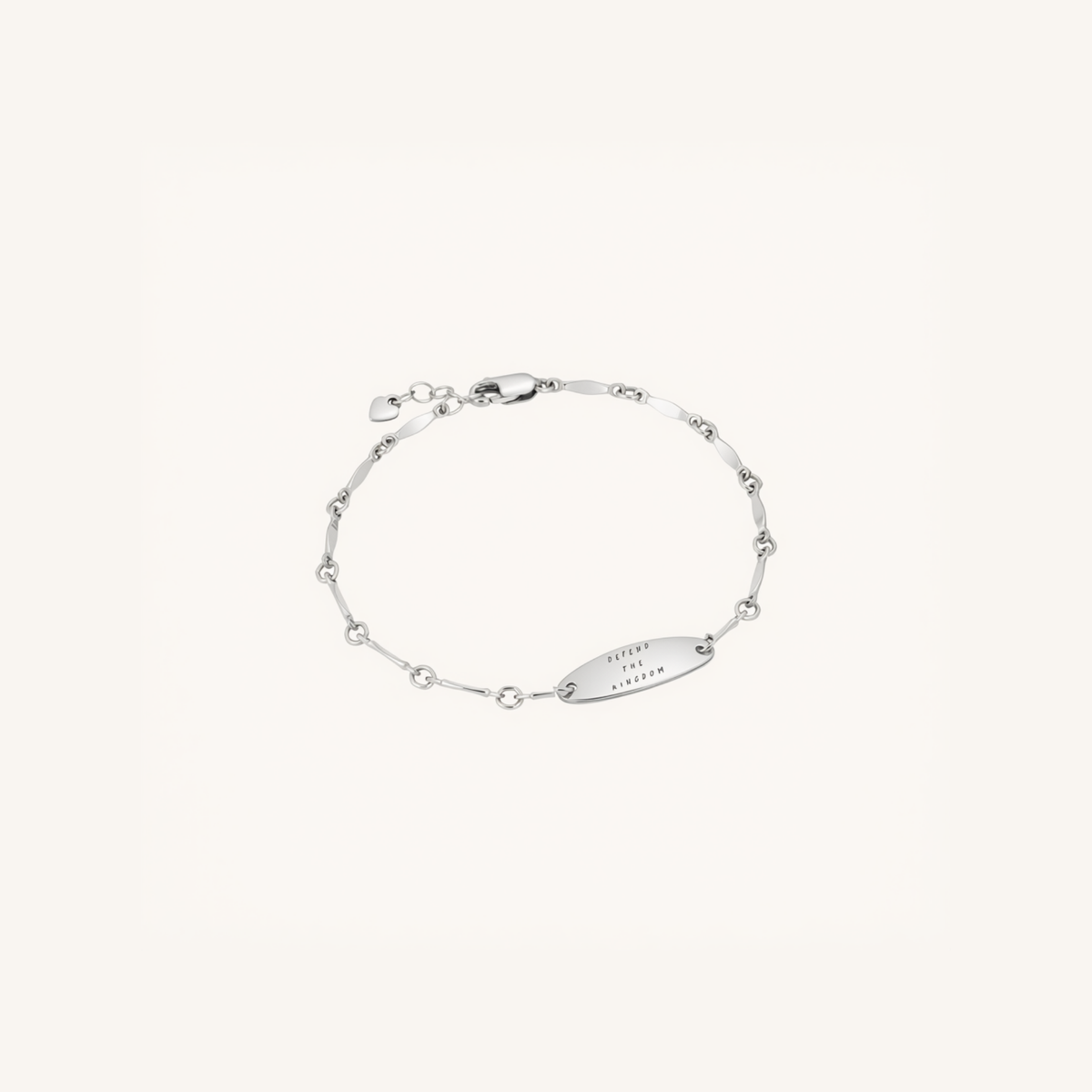 Newcastle Knights Engravable Oval Charm Bracelet - LIMITED EDITION - Silver