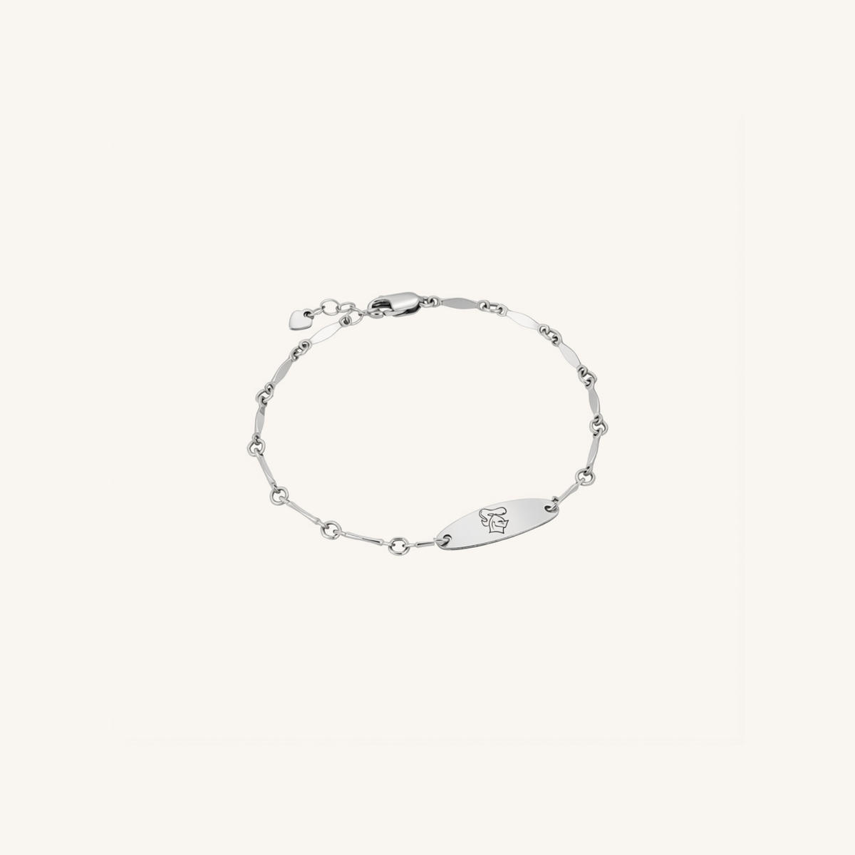 Newcastle Knights Engravable Oval Charm Bracelet - LIMITED EDITION - Silver