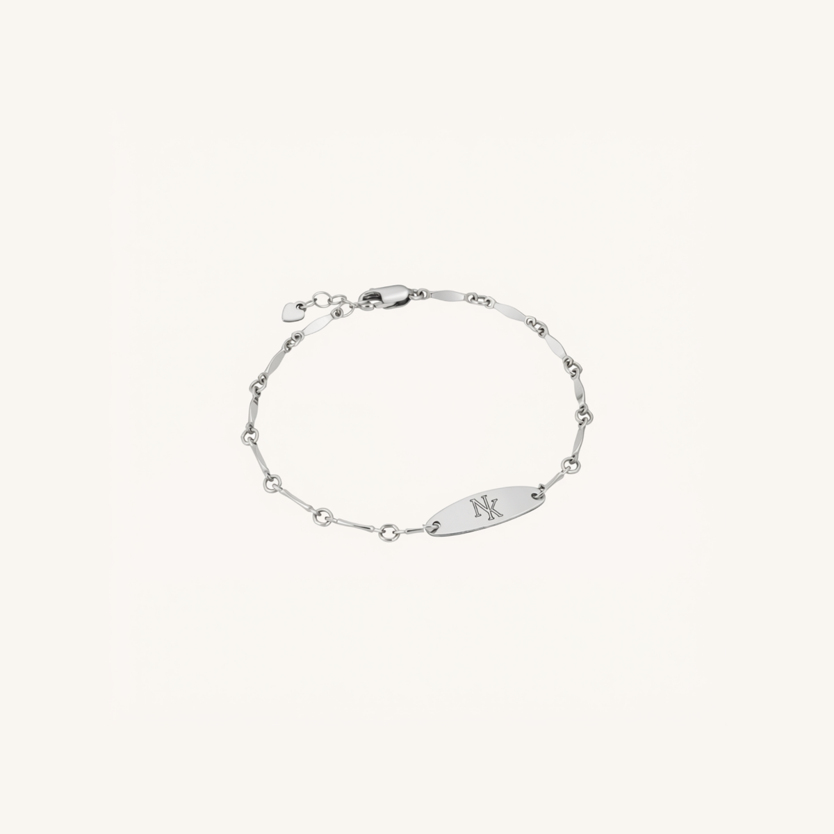 Newcastle Knights Engravable Oval Charm Bracelet - LIMITED EDITION - Silver