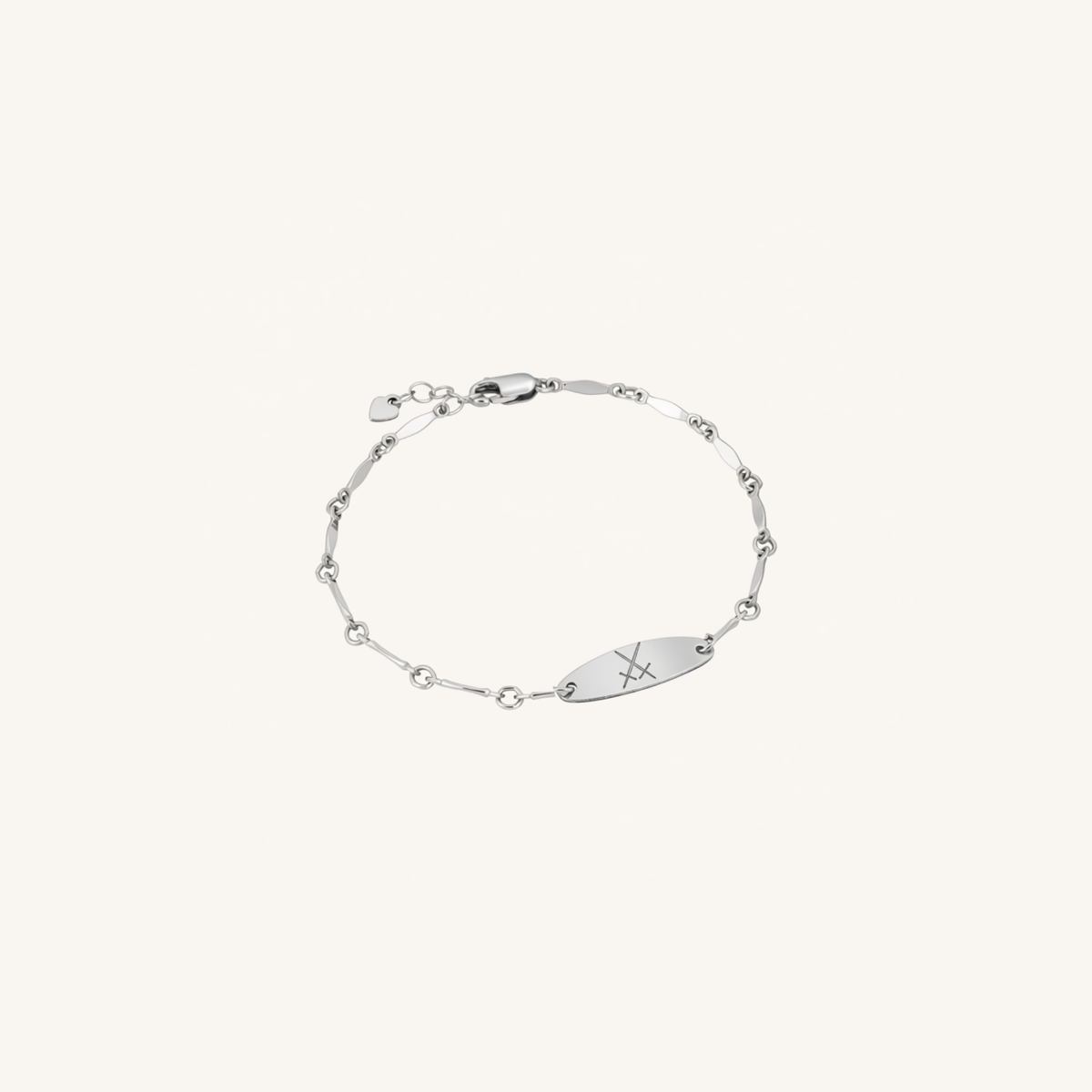 Newcastle Knights Engravable Oval Charm Bracelet - LIMITED EDITION - Silver
