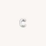 Letter C charm in silver