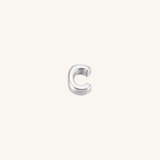 Letter C charm in silver