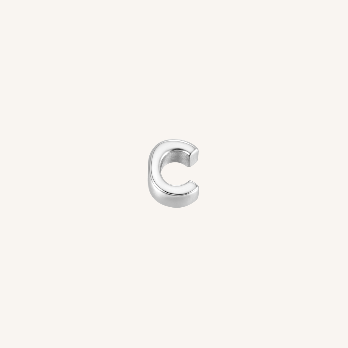Letter C charm in silver