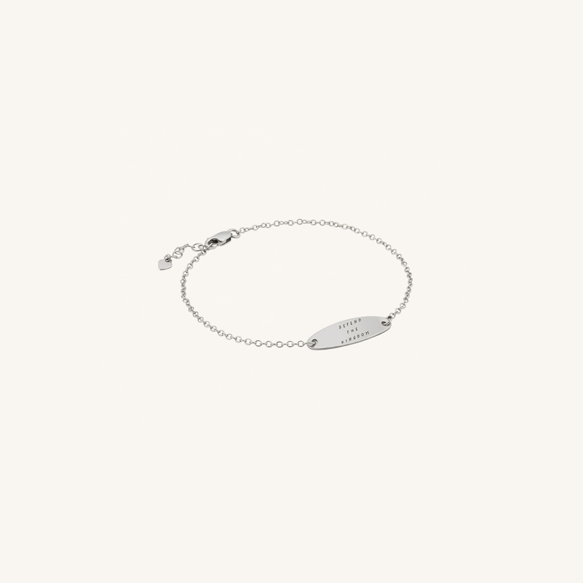 Newcastle Knights Engravable Oval Charm Bracelet - LIMITED EDITION - Silver
