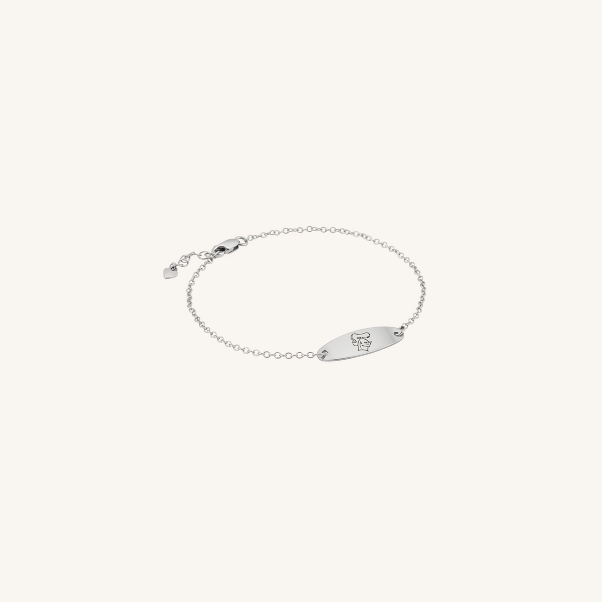 Newcastle Knights Engravable Oval Charm Bracelet - LIMITED EDITION - Silver