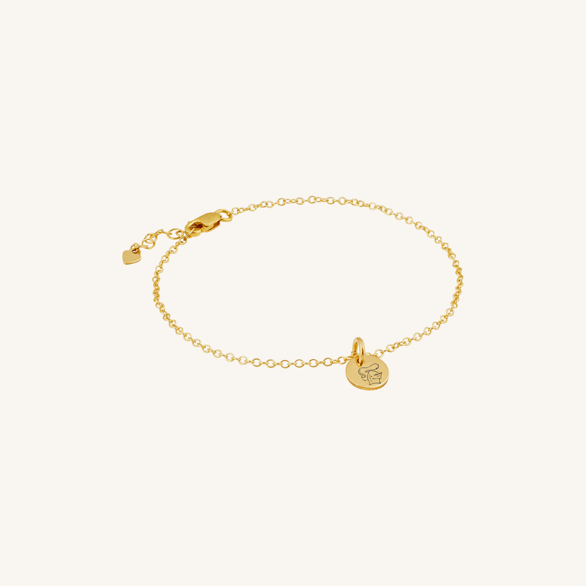 Newcastle Knights Engravable Circle Charm Bracelet - LIMITED EDITION - Gold